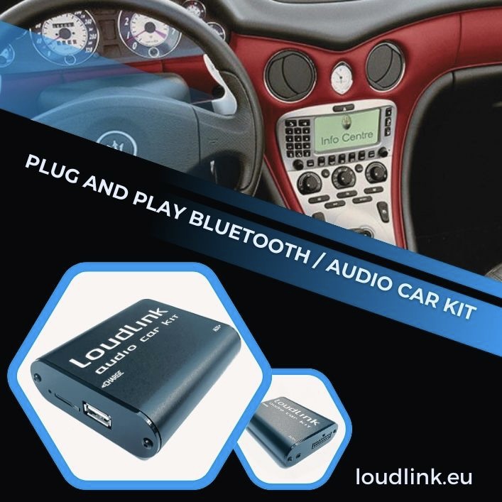 Loudlink Bluetooth Handsfree Car Kit and Ogg Vorbis MP3 AAC WMA FLAC WAV player for Maserati 4200 COUPE, SPYDER (M138) - Click Image to Close
